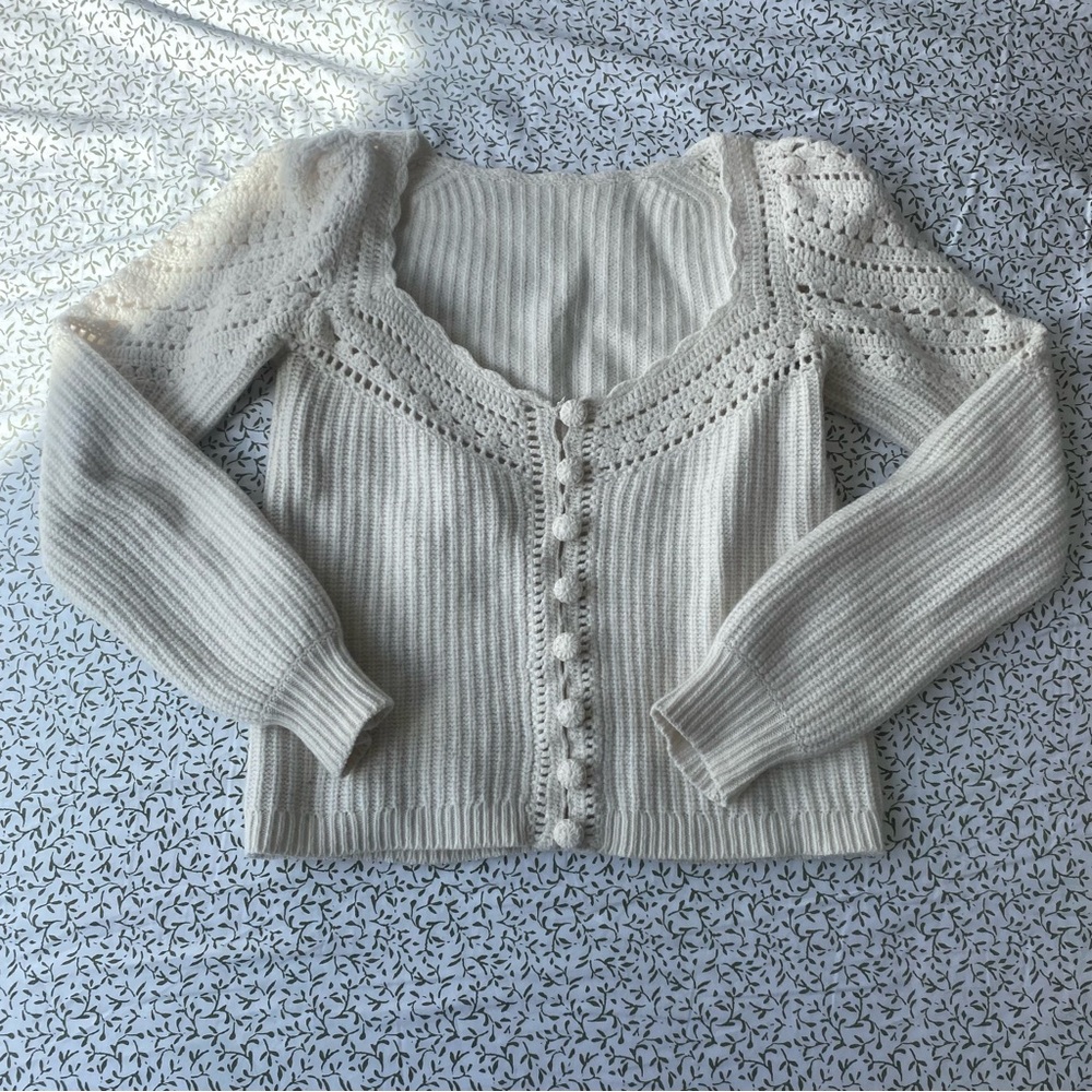 sézane moira jumper in ecru